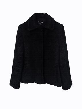 Black Teddy Coat Plush Jacket -Touche